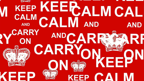 Keep calm and carry on... image